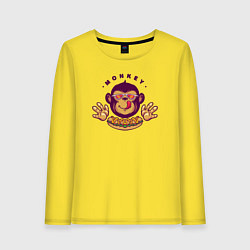 Женский лонгслив Monkey hot dog