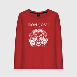 Женский лонгслив Bon Jovi rock dog