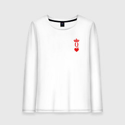 Лонгслив хлопковый женский Королева Черви - для пары, цвет: белый