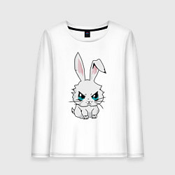 Женский лонгслив Кролик злится