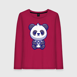 Женский лонгслив Геймер панда