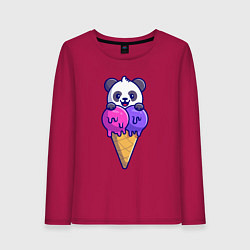 Женский лонгслив Panda ice cream