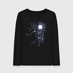 Женский лонгслив Сердце хакера