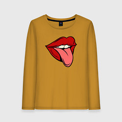 Женский лонгслив Girl lips