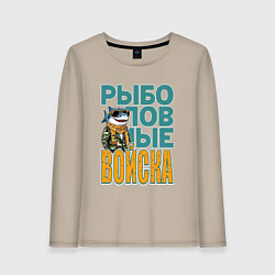 Женский лонгслив Акула в военной форме