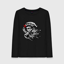 Лонгслив хлопковый женский Logo Sons Of Anarchy, цвет: черный