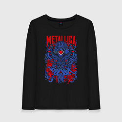 Лонгслив хлопковый женский Metallica: octopus, цвет: черный