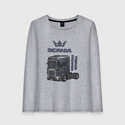 Женский лонгслив Скания truck driver