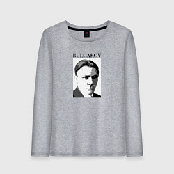 Женский лонгслив Михаил Булгаков портрет в черно-белом