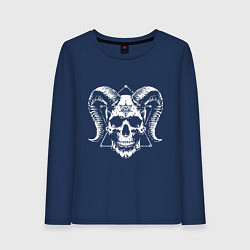 Женский лонгслив Рогатый череп