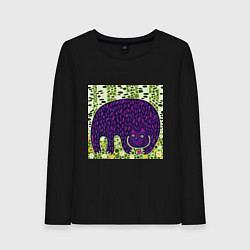 Женский лонгслив Медведь в березовом лесу