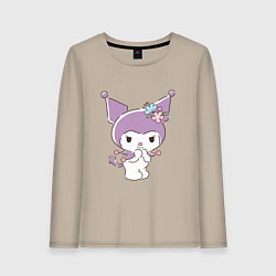 Женский лонгслив Куроми с цветочками