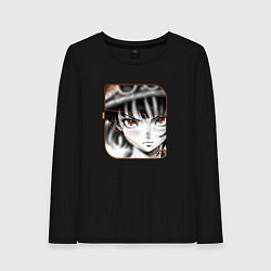 Женский лонгслив Оранжевоглазая девушка