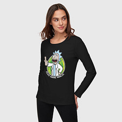 Лонгслив хлопковый женский Vault Rick, цвет: черный — фото 2