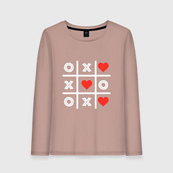 Женский лонгслив Крестики нолики