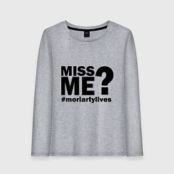 Лонгслив хлопковый женский Miss me? Moriarty, цвет: меланж