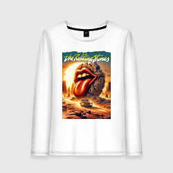 Женский лонгслив Rolling Stones - stylization of the logo