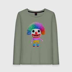 Женский лонгслив Cartoon clown colorful