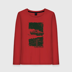 Женский лонгслив Спорткар в гранж стиле