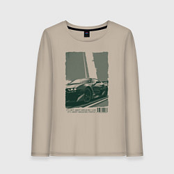 Женский лонгслив Постер спорткара