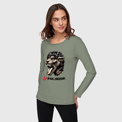Лонгслив хлопковый женский Mick Jagger - stylization, цвет: авокадо — фото 2