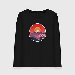 Женский лонгслив Гора Фудзи с сакурой