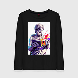 Женский лонгслив Античная статуя и граффити