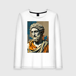 Женский лонгслив Античная статуя в теплых тонах