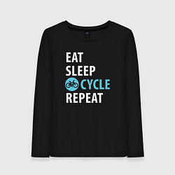 Женский лонгслив Еда сон велик