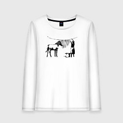 Женский лонгслив Banksy zebra