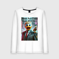 Женский лонгслив Donald Duck Trump and James Duck Vance