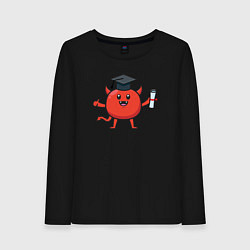 Женский лонгслив Дьяволёнок выпускник