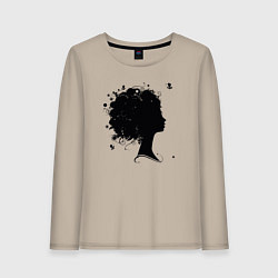 Женский лонгслив Girl flowers