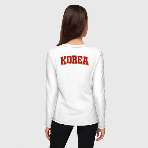 Женский лонгслив North Korean symbol / Белый – фото 4