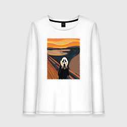 Женский лонгслив Крик картина мунка