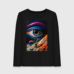 Женский лонгслив Синий глаз
