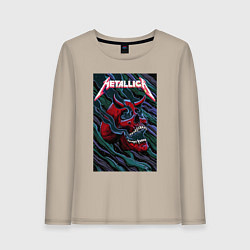 Лонгслив хлопковый женский Metallica The Unforgiven II, цвет: миндальный