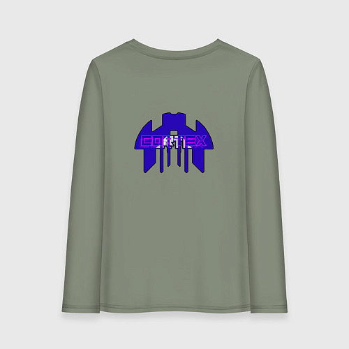 Женский лонгслив Cortex фиолетовый aneurism iv / Авокадо – фото 2