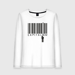 Лонгслив хлопковый женский Capitalism, цвет: белый