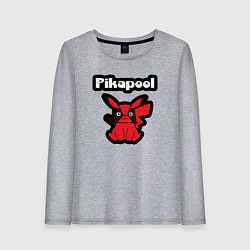 Лонгслив хлопковый женский Pikapool, цвет: меланж