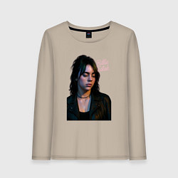 Женский лонгслив Билли Айлиш смотрит вниз