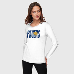 Лонгслив хлопковый женский Pacers ball, цвет: белый — фото 2