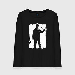 Женский лонгслив Художник в белом штрихе