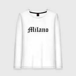 Лонгслив хлопковый женский Milan - Italy, цвет: белый