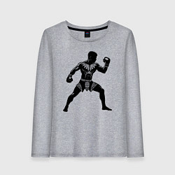 Женский лонгслив Антуражный тайский боксер