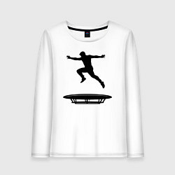 Женский лонгслив Прыжок на батуте