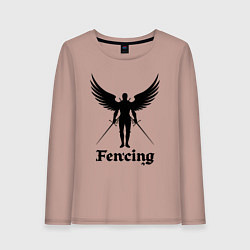 Женский лонгслив Фехтовальщик с крыльями
