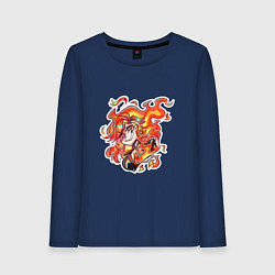 Лонгслив хлопковый женский Мавуика Genshin Impact, цвет: тёмно-синий
