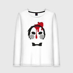 Лонгслив хлопковый женский Saw blood, цвет: белый