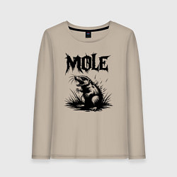 Женский лонгслив Крот в ярости